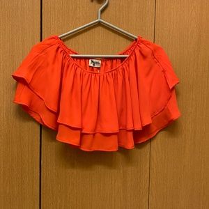 Off the shoulder crop top